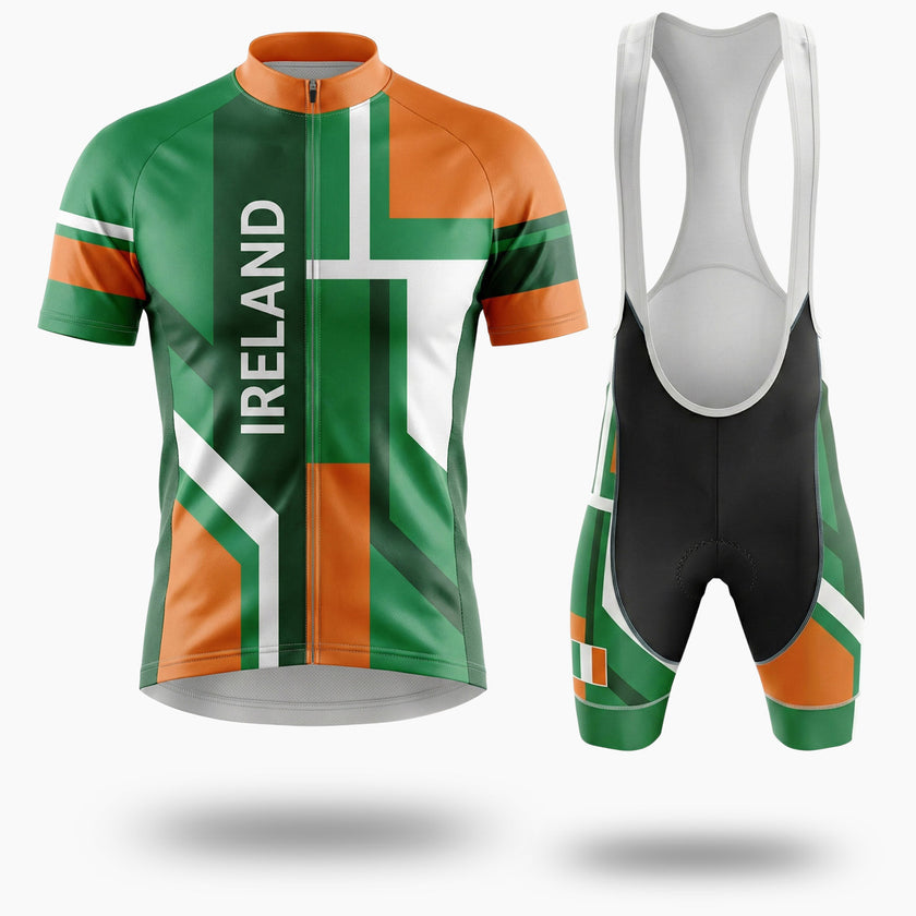 Ireland Cycling Jersey Short Sleeve Full Kit - Short Sleeve Cycling Jersey Kit-White