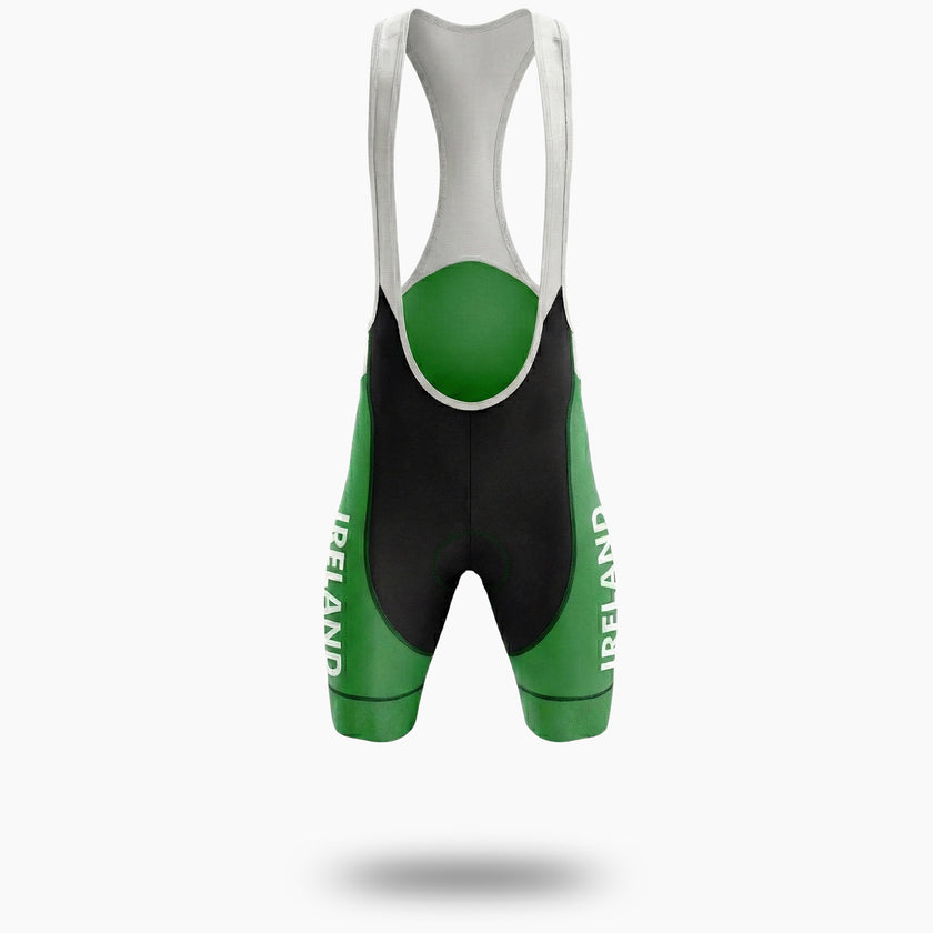 Ireland Green Cycling Jersey, Ireland Team Cycling Kit - Bib Shorts-White