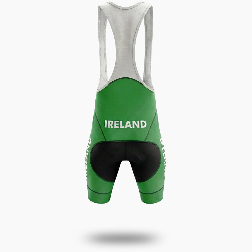 Ireland Green Cycling Jersey, Ireland Team Cycling Kit - Bib Shorts-White