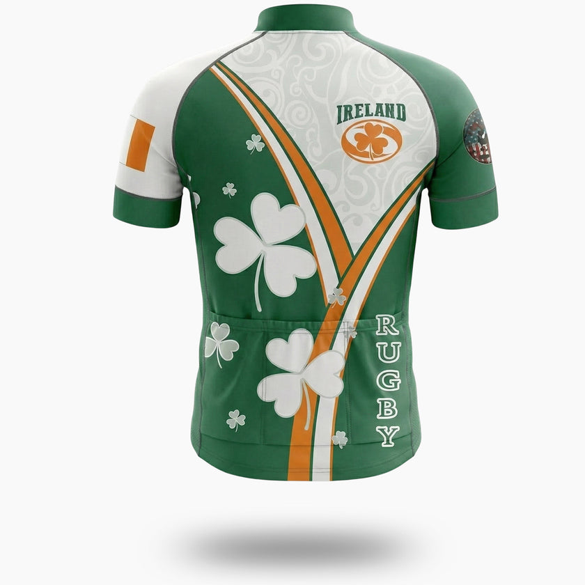 Ireland Irish Holiday Short Sleeve Cycling Jersey Full Kit - Short Sleeve Cycling Jersey-White
