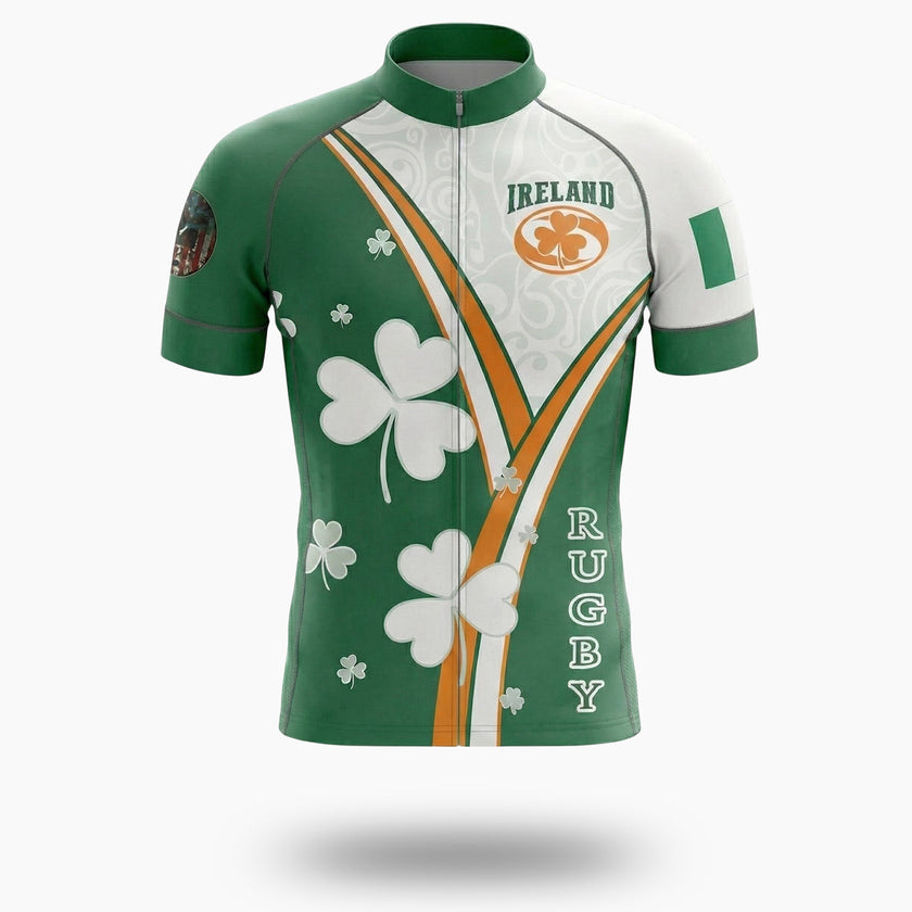 Ireland Irish Holiday Short Sleeve Cycling Jersey Full Kit - Short Sleeve Cycling Jersey-White