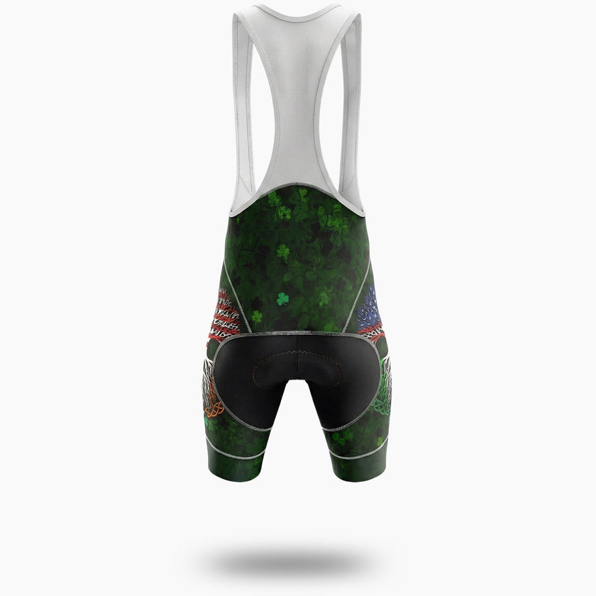 Irish Holiday Cycling Jersey, American Grown With Irish Roots Short Sleeve Jersey & Full Kit - Bib Shorts-White