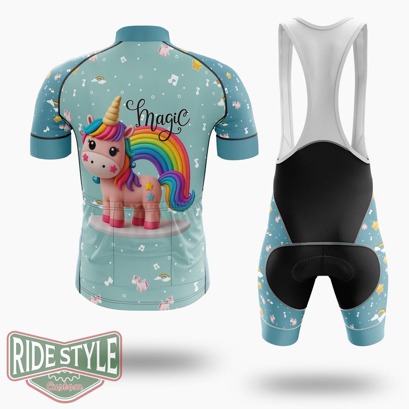 Jujak Unicorn Cycling Jersey Kit, Bicycle Clothing - Short Sleeve Cycling Jersey Kit-White