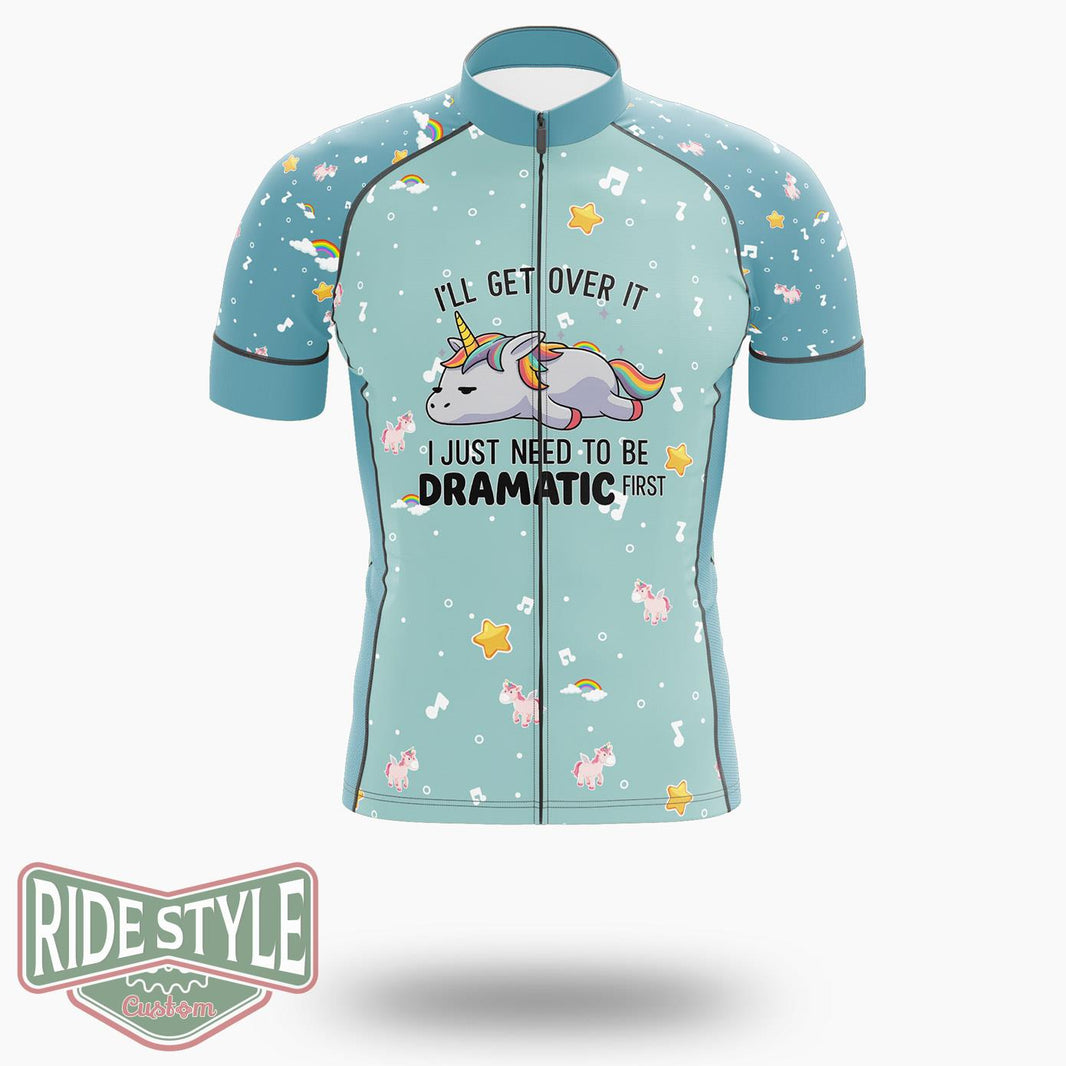 Just Need To Be Dramatic First Cycling Jersey Kit, Bicycle Clothing - Short Sleeve Cycling Jersey-White