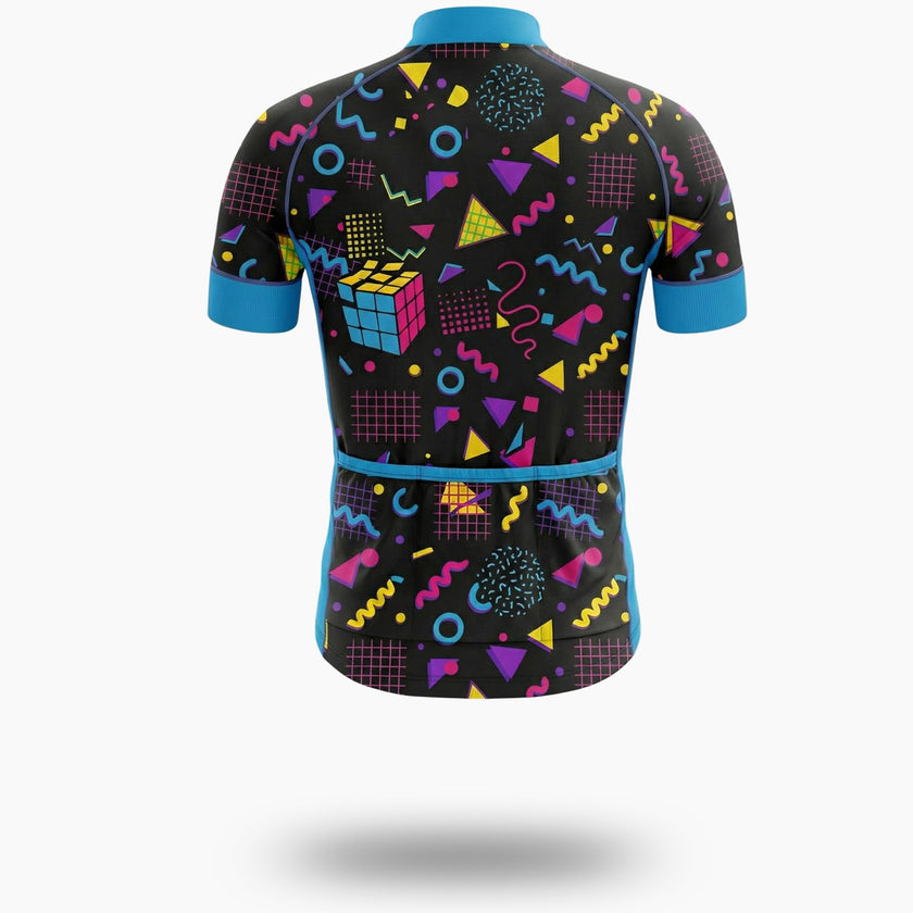 Made In The 80s Men's Cycling Jersey Retro 80s Jersey - Short Sleeve Cycling Jersey-White