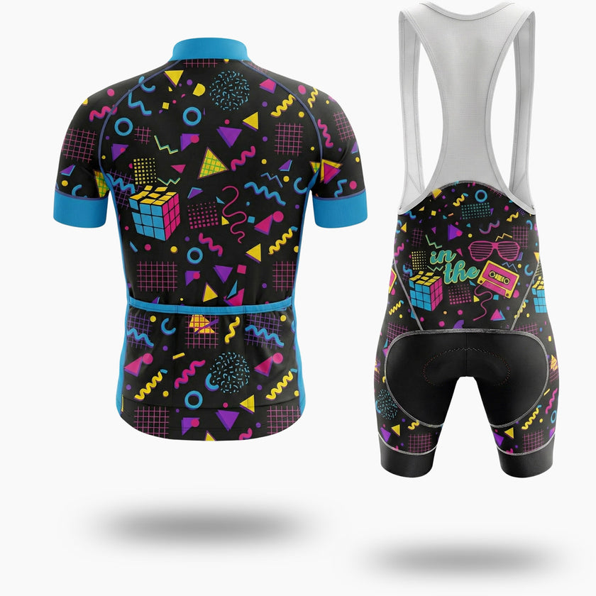 Made In The 80s Men's Cycling Jersey Retro 80s Jersey - Short Sleeve Cycling Jersey Kit-White