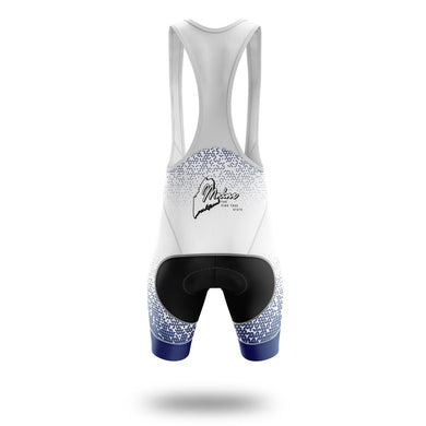 Maine Cycling Jersey, Map Bike Jersey and Bib Shorts - Bib Shorts-White