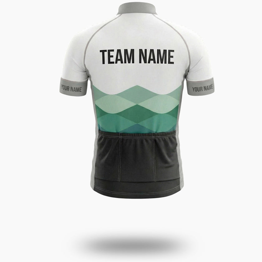 Men's Bike Cycling Jersey Personalized Team Name Jersey Full Set - Short Sleeve Cycling Jersey-White