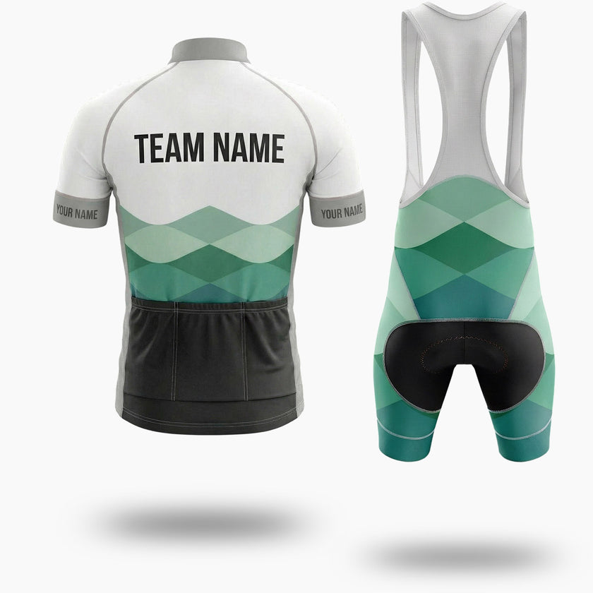 Men's Bike Cycling Jersey Personalized Team Name Jersey Full Set - Short Sleeve Cycling Jersey Kit-White