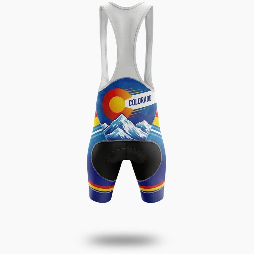 Men's Bike Jersey Colorado Mountain, Colorado Cycling Jersey For A Gift - Bib Shorts-White