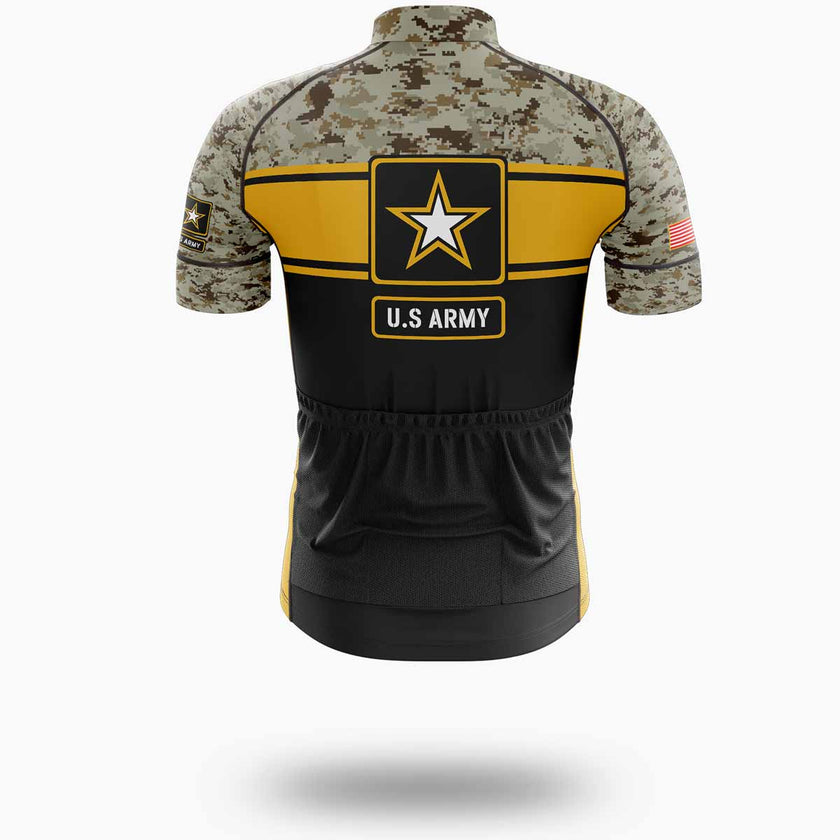 Men's US Army Cycling Jersey, Military Camo Cycling Jersey Kit - Short Sleeve Cycling Jersey-White