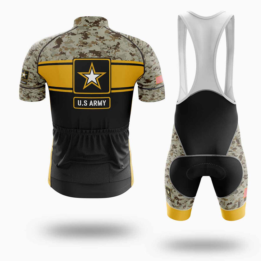 Men's US Army Cycling Jersey, Military Camo Cycling Jersey Kit - Short Sleeve Cycling Jersey Kit-White