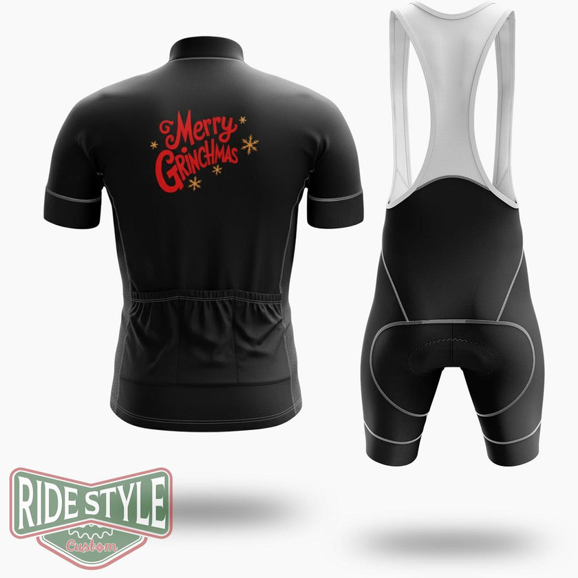Merry Grrinchmas Christmas Cycling Jersey Kit - Short Sleeve Cycling Jersey Kit-White