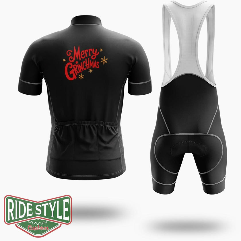 Merry Grrinchmas  Christmas Cycling Jersey Kit Christmas Cycling Jersey Kit - Short Sleeve Cycling Jersey Kit-White