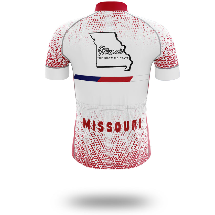 Missouri Cycling Jersey And Bib Short Set, Missouri The Show Me State Cycling Jersey - Short Sleeve Cycling Jersey-White