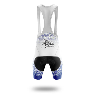 New Hampshire Cycling Jersey and Bib Shorts, New Hampshire Map Cycling Jersey Comfortable - Bib Shorts-White