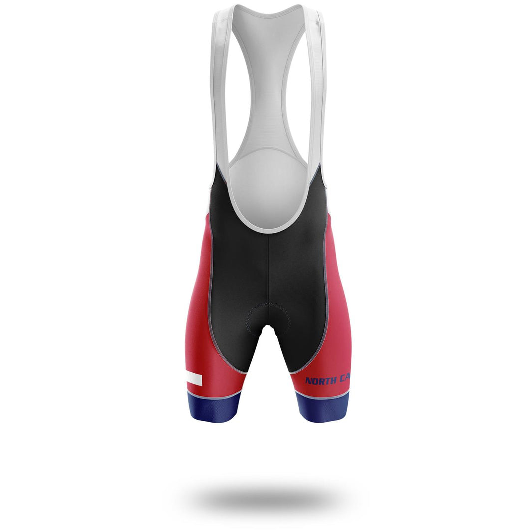 North Carolina State Flag Cycling Kit, Cycling Custom Name Jersey - Bib Shorts-White