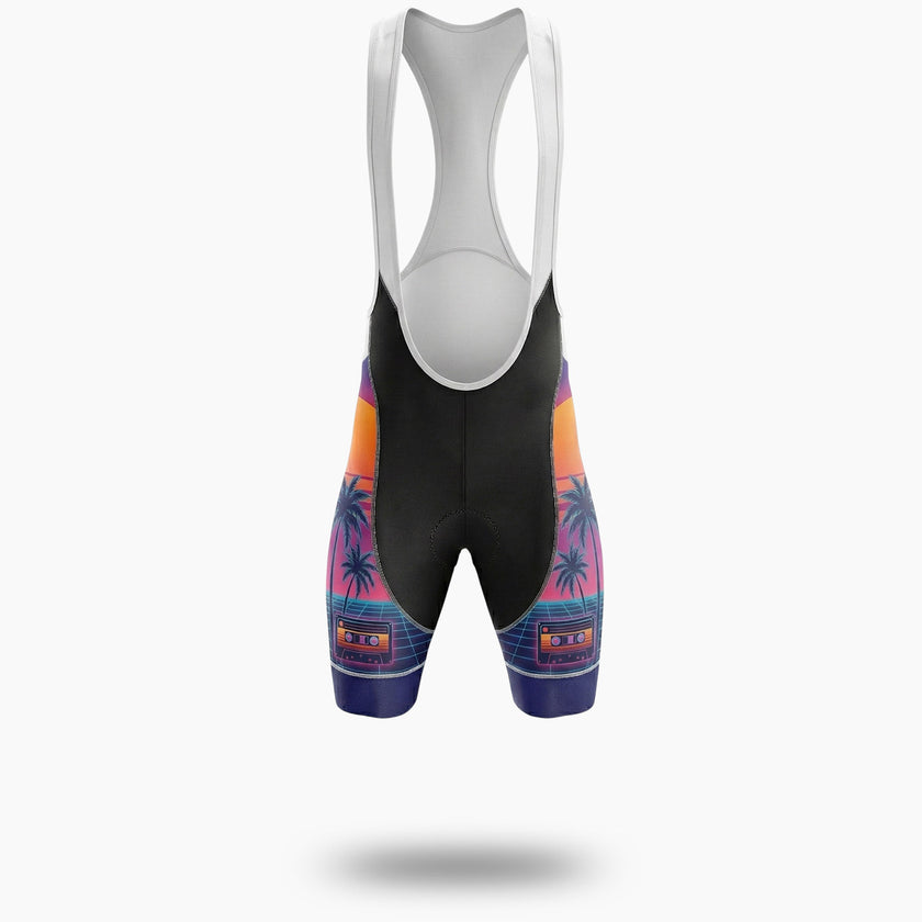 Nostalgia 80s Retro Cycling Jersey, 80s Memorial Bike Cycling Jersey - Bib Shorts-White