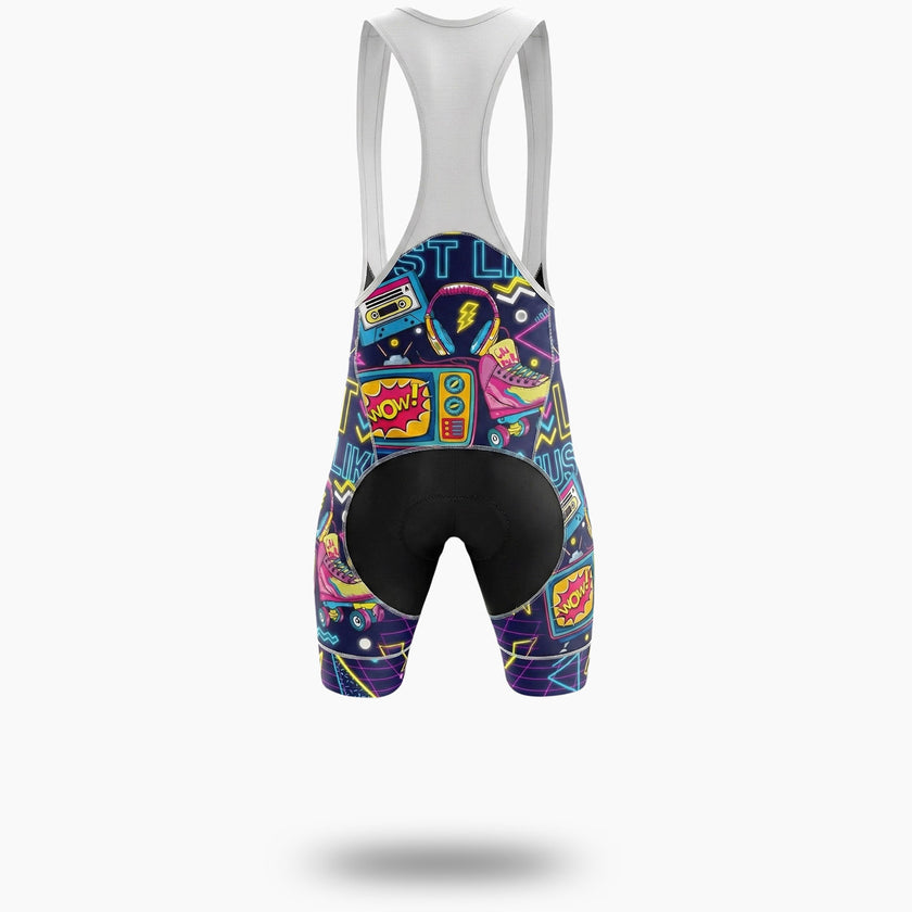 Nostalgia The 80s Memories - Lit Just Like Cycling Jersey - Bib Shorts-White