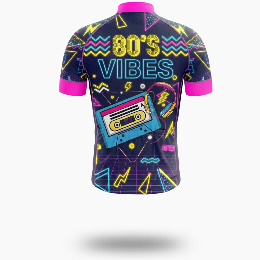 Nostalgia The 80s Memories - Lit Just Like Cycling Jersey - Short Sleeve Cycling Jersey-White