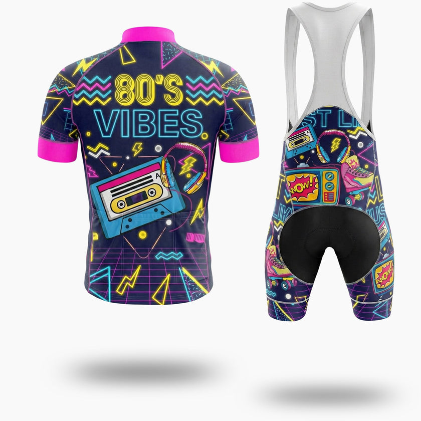 Nostalgia The 80s Memories - Lit Just Like Cycling Jersey - Short Sleeve Cycling Jersey Kit-White