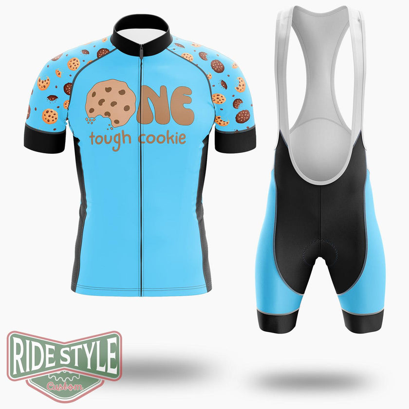 One Tough Cookie 1st Birthday Cycling Jersey Kit, Bicycle Clothing - Short Sleeve Cycling Jersey Kit-White