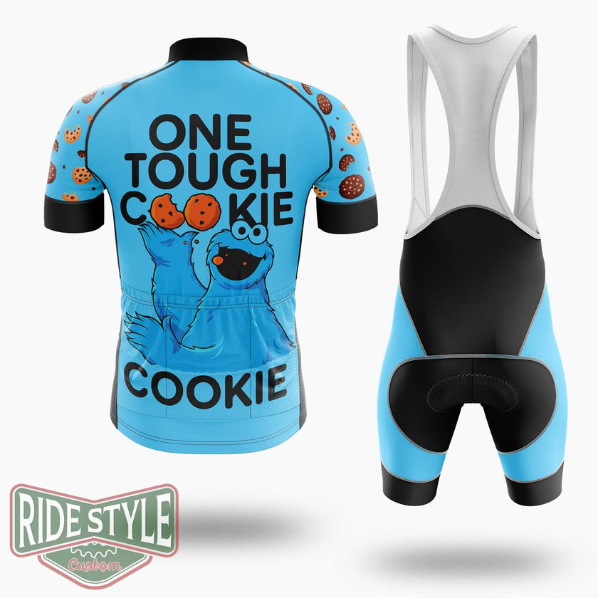 One Tough Cookie Monster Cycling Jersey Kit, Bicycle Clothing - Short Sleeve Cycling Jersey Kit-White
