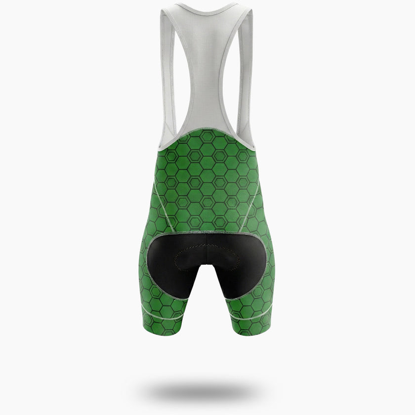 Personalized Name, Custom Team Name, Logo Custom Green Cycling Jersey - Bib Shorts-White