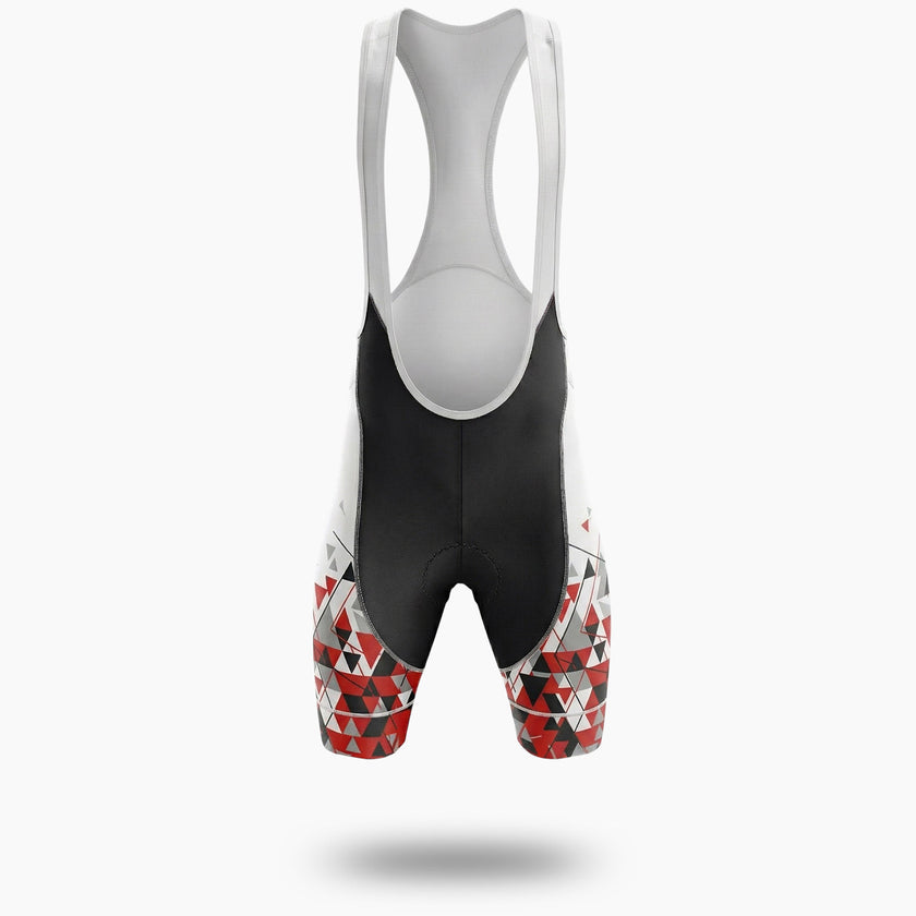 Personalized Name Red Cycling Jersey, Custom Team Name, Custom Logo Jersey - Bib Shorts-White