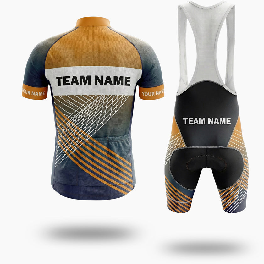 Personalized Name, Team Name, Upload Logo Men's Cycling Jersey Full Kit - Short Sleeve Cycling Jersey Kit-White