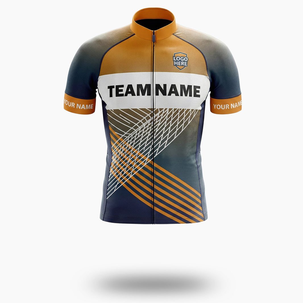 Personalized Name, Team Name, Upload Logo Men's Cycling Jersey Full Kit - Short Sleeve Cycling Jersey-White