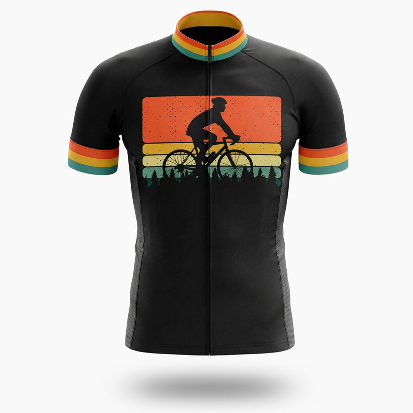 Retro Men's Cycling Jersey Full Set - Short Sleeve Cycling Jersey-White