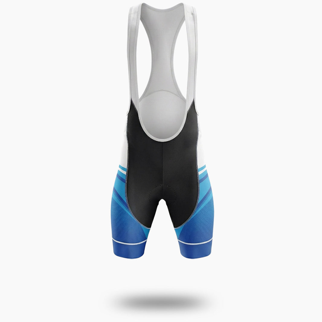 Royal Men's Cycling Jersey, Custom Your Team Name, Bike Jersey For Your Team - Bib Shorts-White