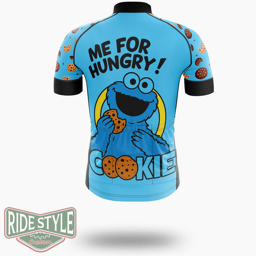 Sesame Street Cookie Monster Toddler And Youth Cycling Jersey Kit, Bicycle Clothing - Short Sleeve Cycling Jersey-White