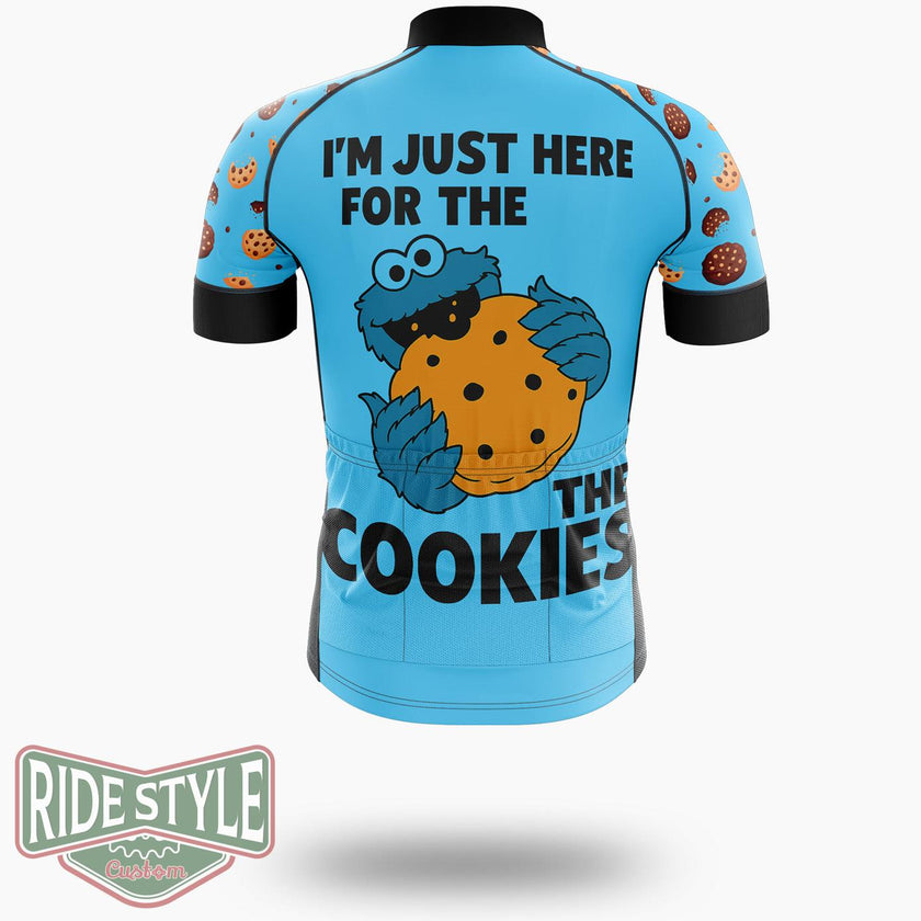 Sesame Street Here For The Cookies Black Toddler Cycling Jersey Kit, Bicycle Clothing - Short Sleeve Cycling Jersey-White