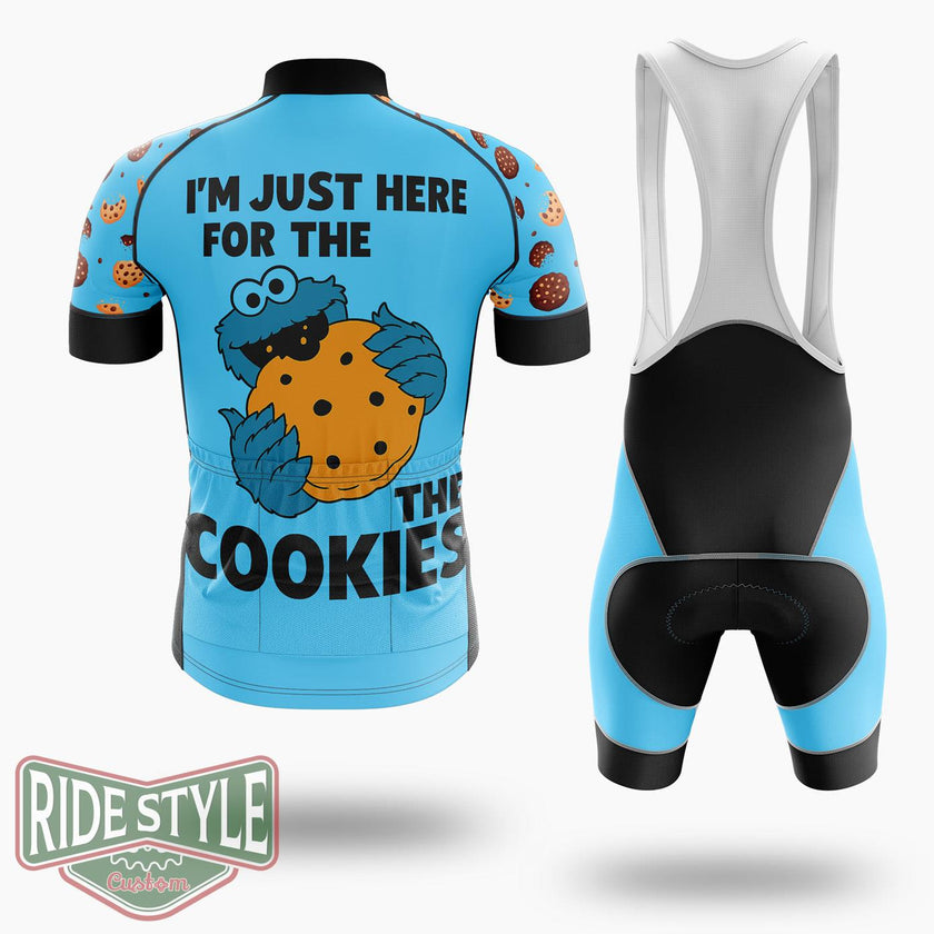 Sesame Street Here For The Cookies Black Toddler Cycling Jersey Kit, Bicycle Clothing - Short Sleeve Cycling Jersey Kit-White