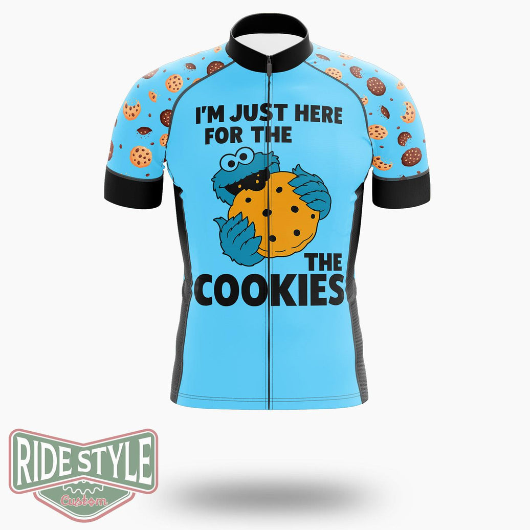 Sesame Street Here For The Cookies Black Toddler Cycling Jersey Kit, Bicycle Clothing - Short Sleeve Cycling Jersey-White