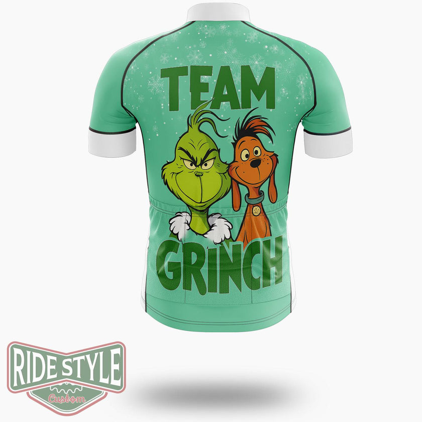 Team Grinch Cycling Jersey Kit - Short Sleeve Cycling Jersey-White