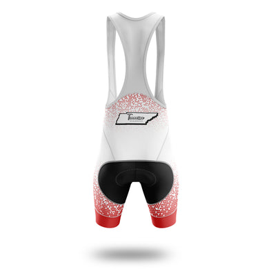Tennessee Cycling Jersey, Tennessee Map Cycling Jersey - Bib Shorts-White