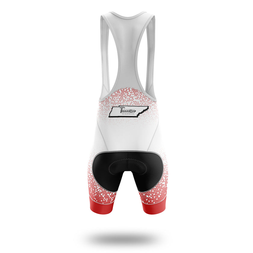 Tennessee Cycling Jersey, Tennessee Map Cycling Jersey - Bib Shorts-White