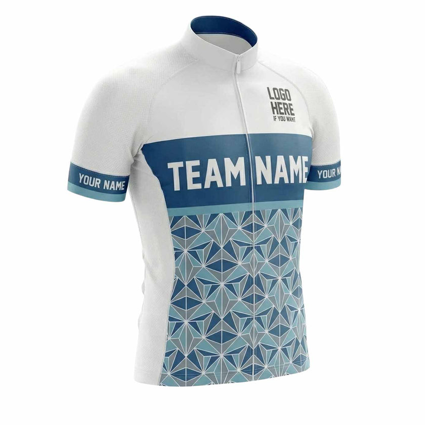 The Cycling Jersey For Your Team, Custom Team Name, Personalized Name, Team Logo Jersey - Short Sleeve Cycling Jersey-White