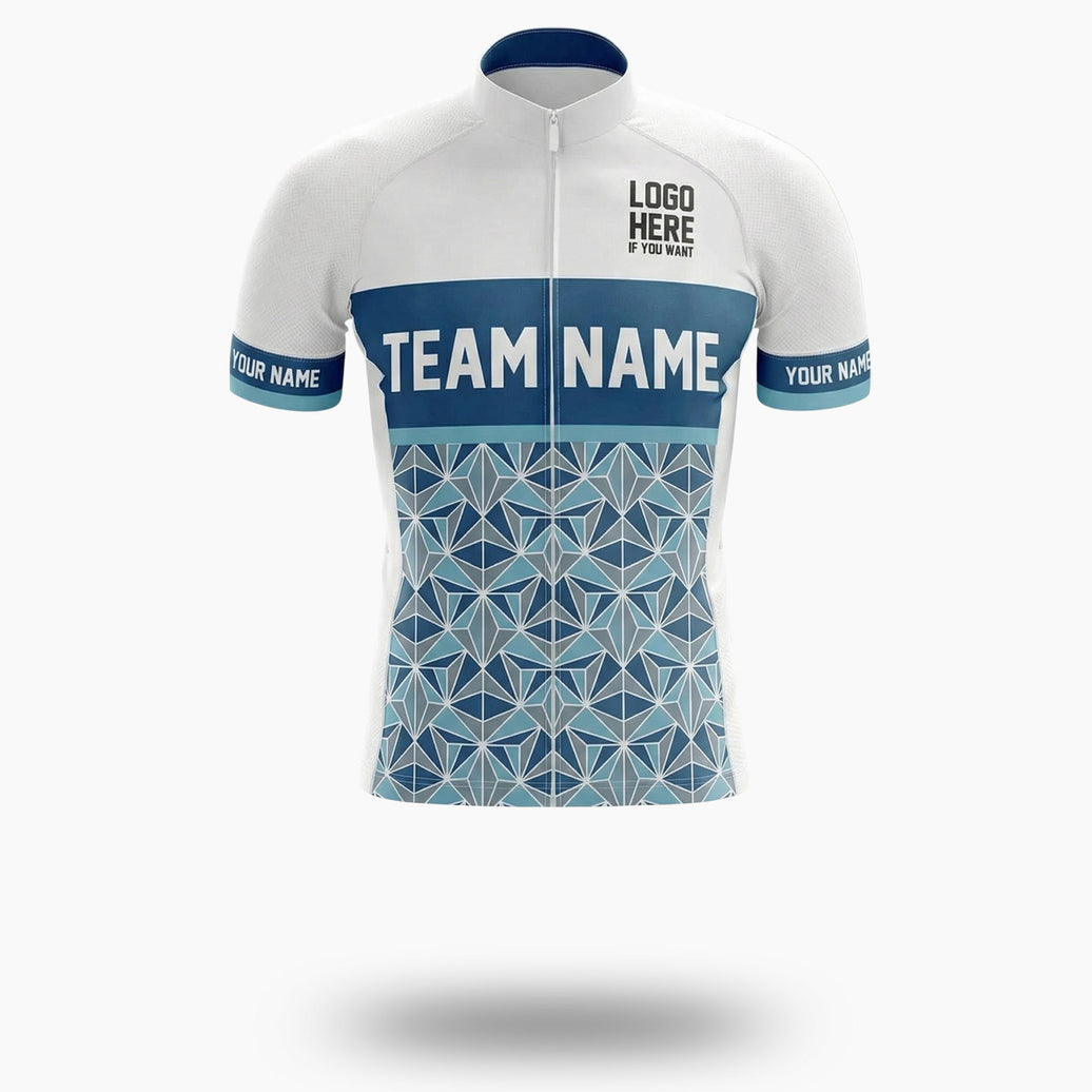 The Cycling Jersey For Your Team, Custom Team Name, Personalized Name, Team Logo Jersey - Short Sleeve Cycling Jersey-White