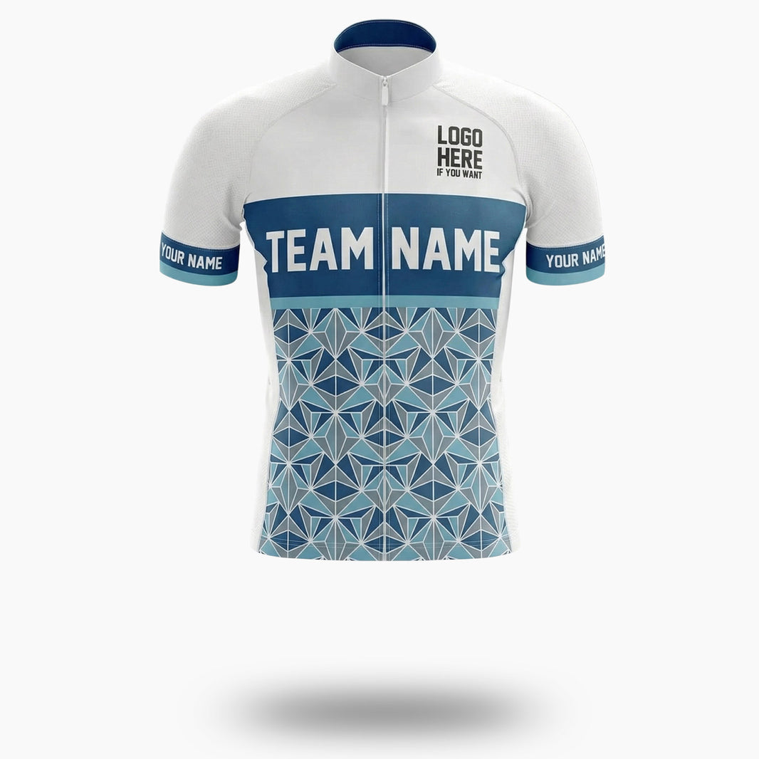 The Cycling Jersey For Your Team, Custom Team Name, Personalized Name, Team Logo Jersey - Short Sleeve Cycling Jersey-White