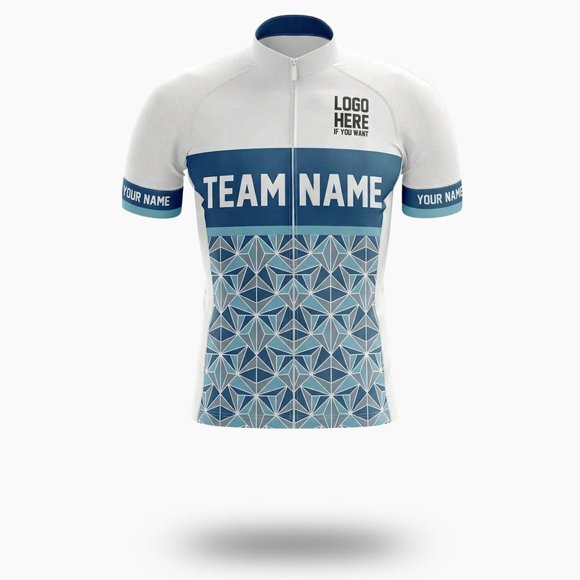 The Cycling Jersey For Your Team, Custom Team Name, Personalized Name, Team Logo Jersey - Short Sleeve Cycling Jersey-White
