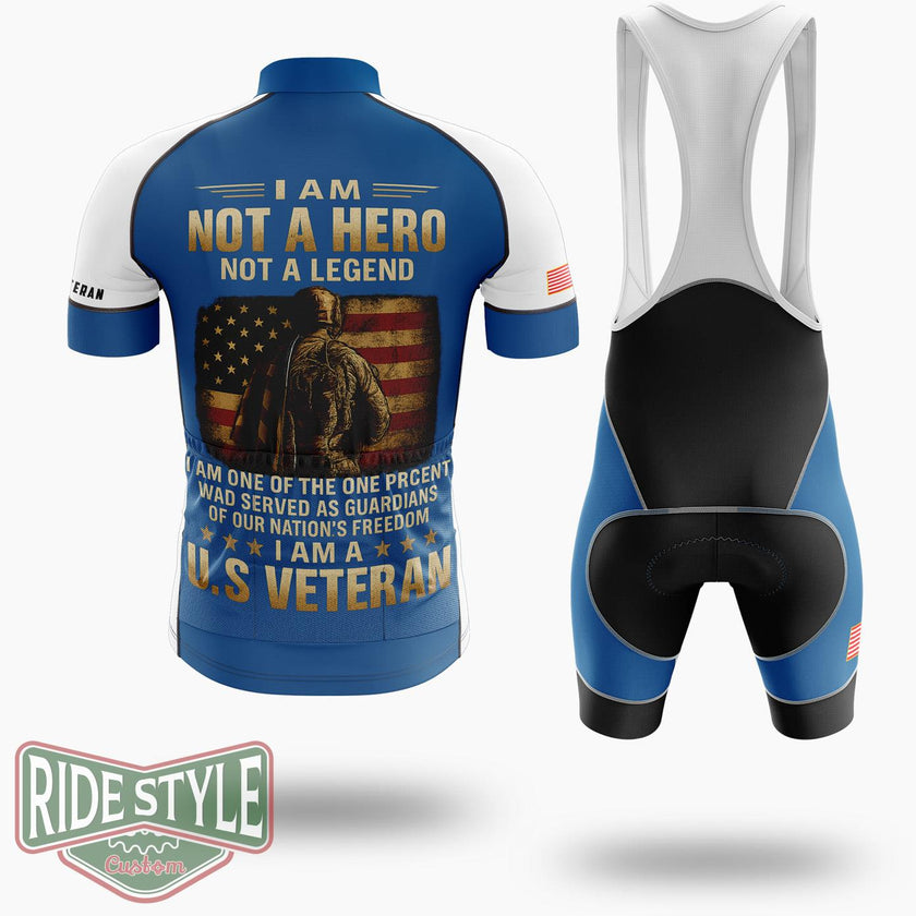 Us Veteran American Flag, Guardian Of Freedom Tee Cycling Jersey - Short Sleeve Cycling Jersey Kit-White