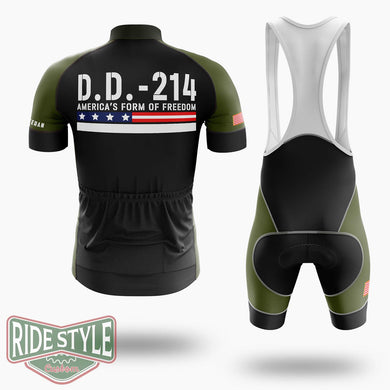 Veterans Day Shirt, DD 214 Americas Form Of Freedom Cycling Jersey Shirt - Short Sleeve Cycling Jersey Kit-White