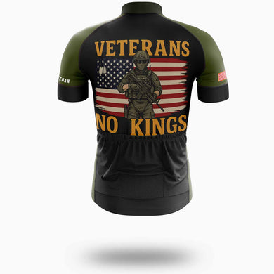 Veterans No Kings Short Sleeve Cycling Jersey, Veterans Jersey - Short Sleeve Cycling Jersey-White