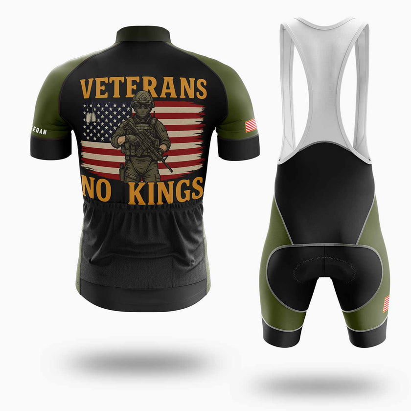 Veterans No Kings Short Sleeve Cycling Jersey, Veterans Jersey - Short Sleeve Cycling Jersey Kit-White