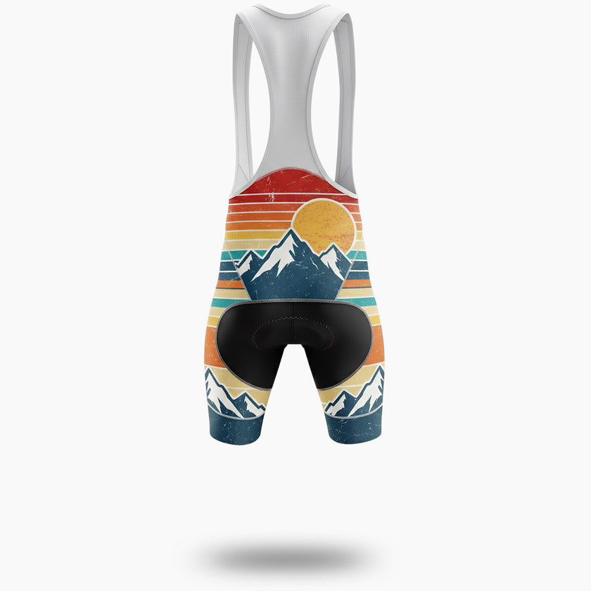 Vintage 80s Striped Sunset 1988 Custom Number Cycling Jersey - Bib Shorts-White