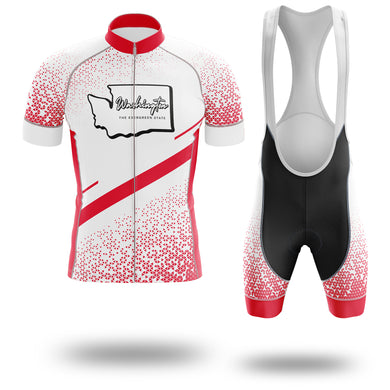 Washington DC Cycling Jersey Full Set, Washington DC Map Cycling Jersey - Short Sleeve Cycling Jersey Kit-White